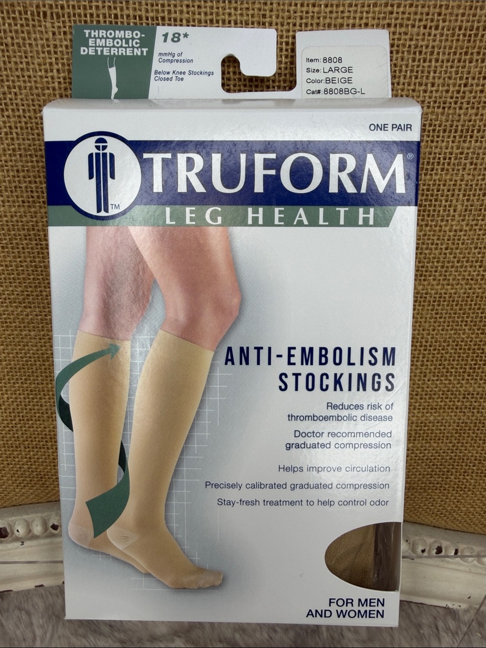 Truform Anti-Embolism Knee High Stockings – Beige